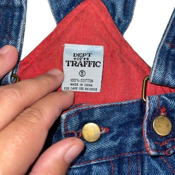 Dept. of Traffic Vintage Jeans with Suspenders - Kids Size 3 - Picture 5 of 10